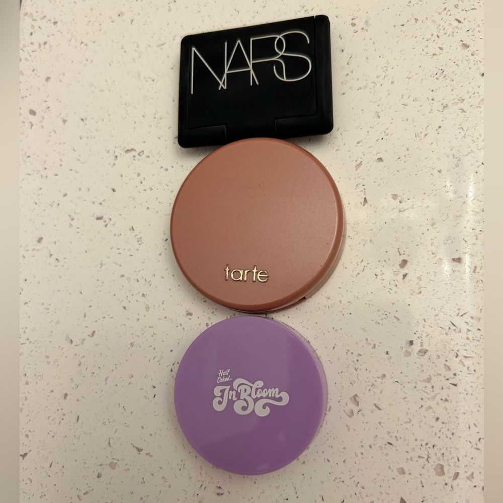 3 mini blushes - NARS, Tarte, Half Caked